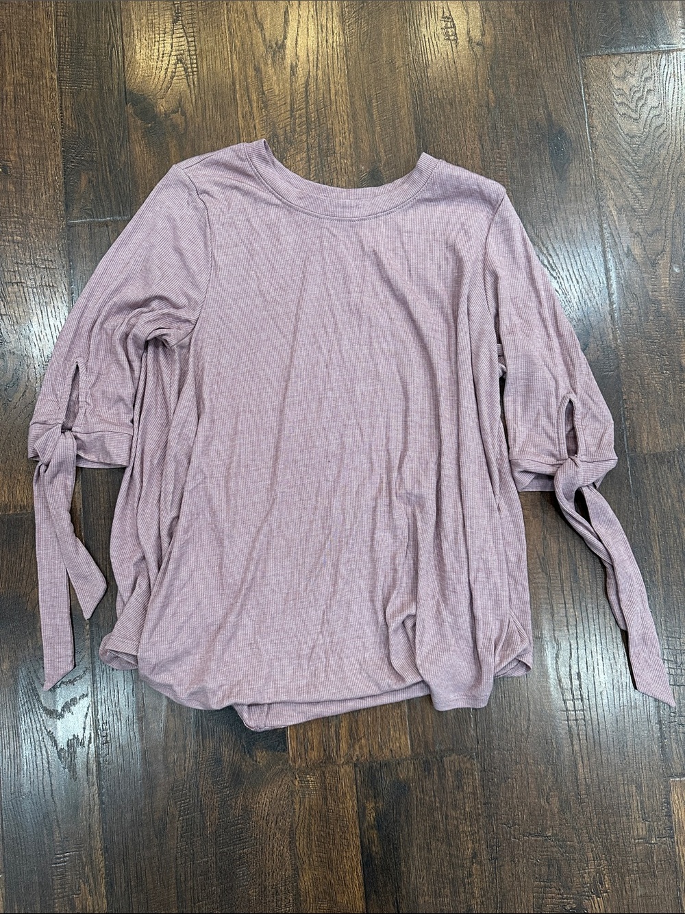 Altar'd State Dusty Mauve Tie-Sleeve Half Sleeve Top